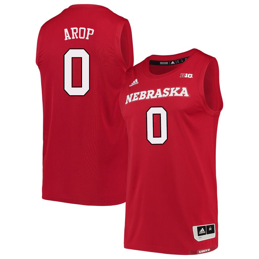Men #0 Akol Arop Nebraska Cornhuskers College Basketball Jerseys Sale-Scarlet - Click Image to Close